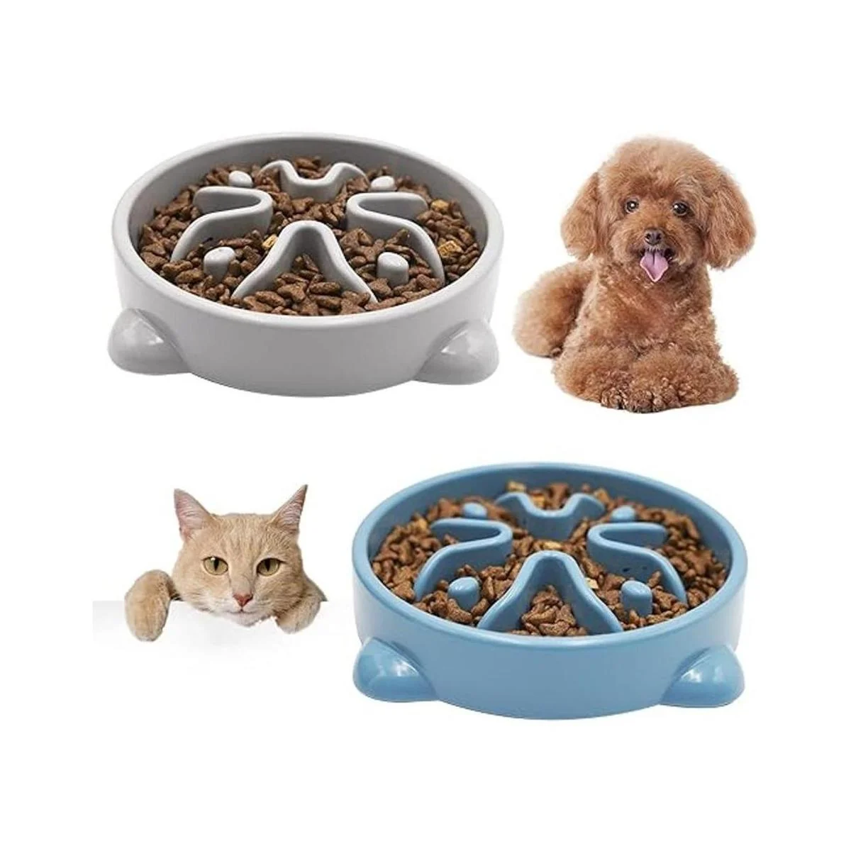 Vannon Slow Feeder Dog Bowls AntiChoking Non Toxic Feeding_1