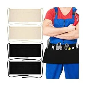 Delantal de lona de 2 bolsillos con cintura de trabajo_1