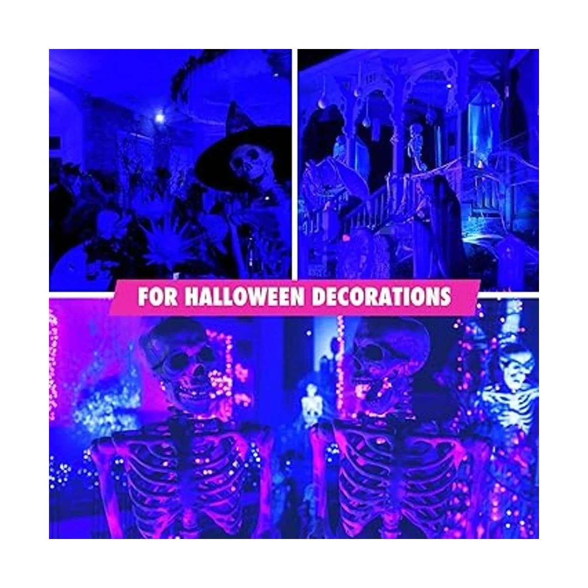 Paquete de 4 bombillas LED azules Wiyifada A19 E26 110_4