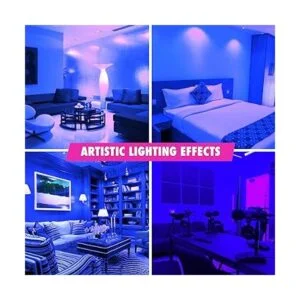 Paquete de 4 bombillas LED azules Wiyifada A19 E26 110_6