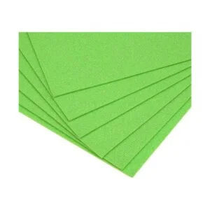 uxcell Hojas de espuma EVA con purpurina verde de 11 x 8_5