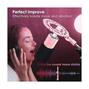 YOUSHARES Soporte de choque y filtro pop color rosa_6