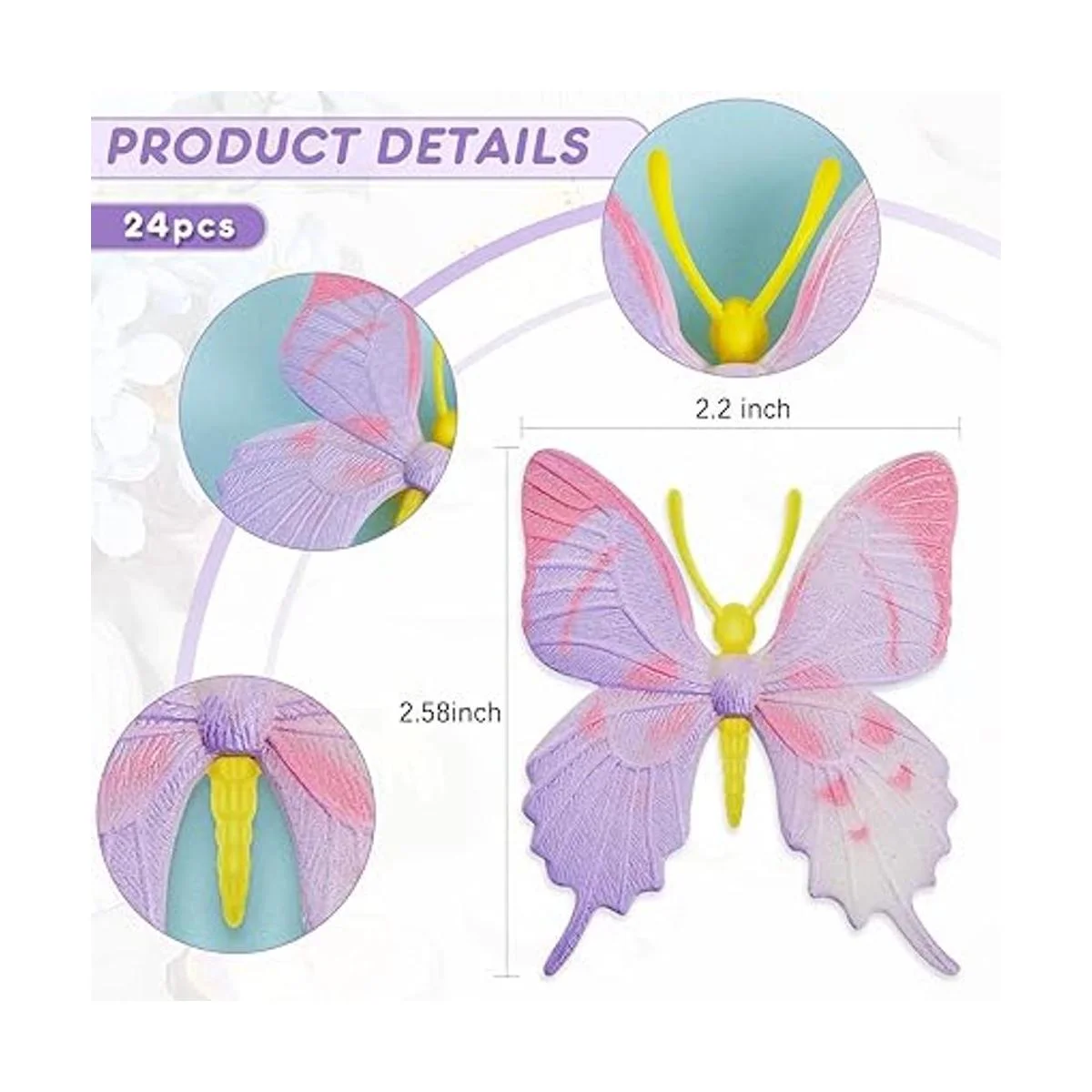 Mariposas de plástico de juguete de acción de mariposas_2