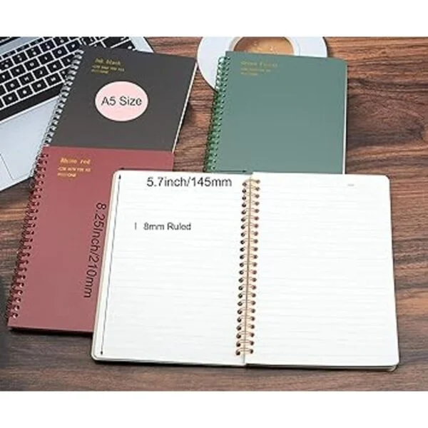 Yansanido Cuaderno de espiral a rayas de 80 hojas_6