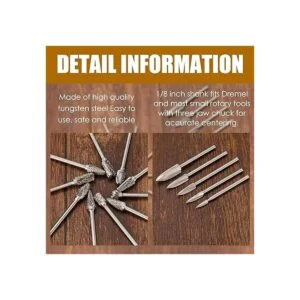 Juego de 15 brocas para tallado y grabado de madera de_3