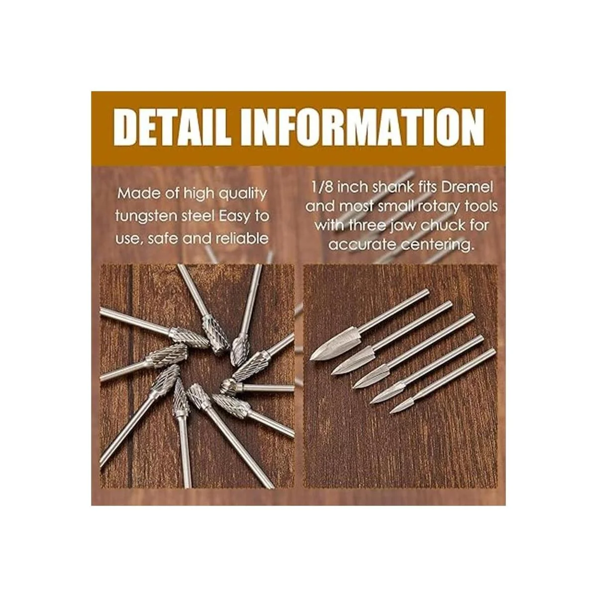 Juego de 15 brocas para tallado y grabado de madera de_3