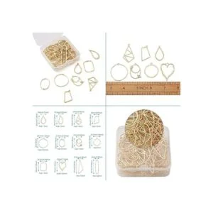 Pandahall 48 colgantes de aleación con parte trasera_6