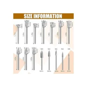 Juego de 15 brocas para tallado y grabado de madera de_2