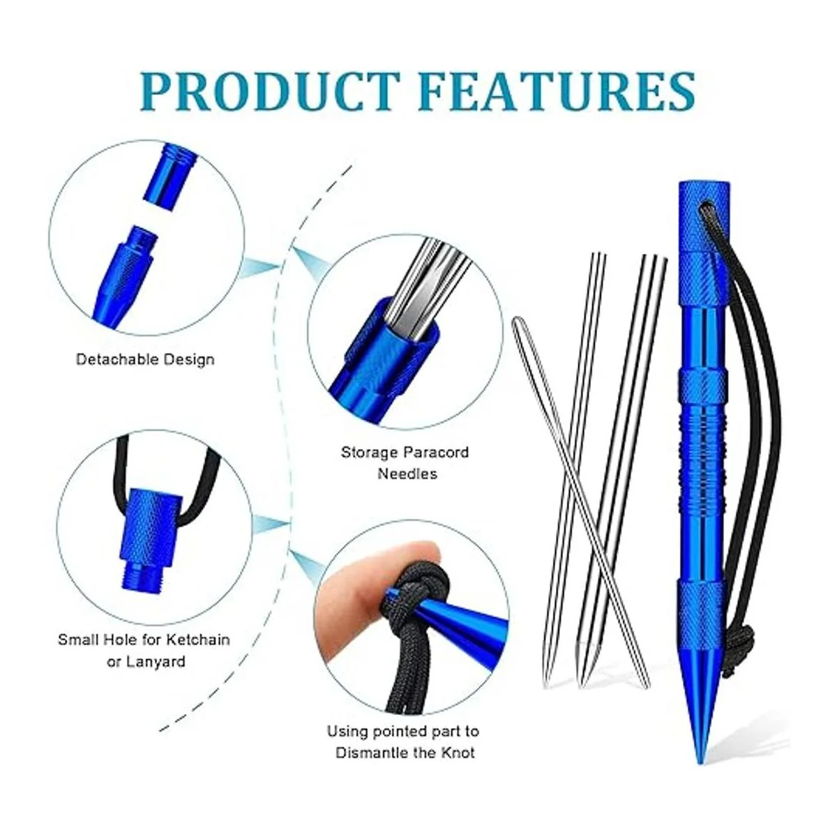 Ferraycle Herramientas de nudo FID Paracord FID Set de_4