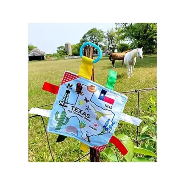 Texas Baby Paper Tag Toy Crinkle Me Lovey para el tiempo_4