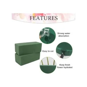 LOMIMOS Ladrillos de espuma floral bloques verdes de_3