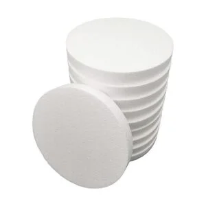 Paquete de 10 círculos de espuma de poliestireno blanco_1