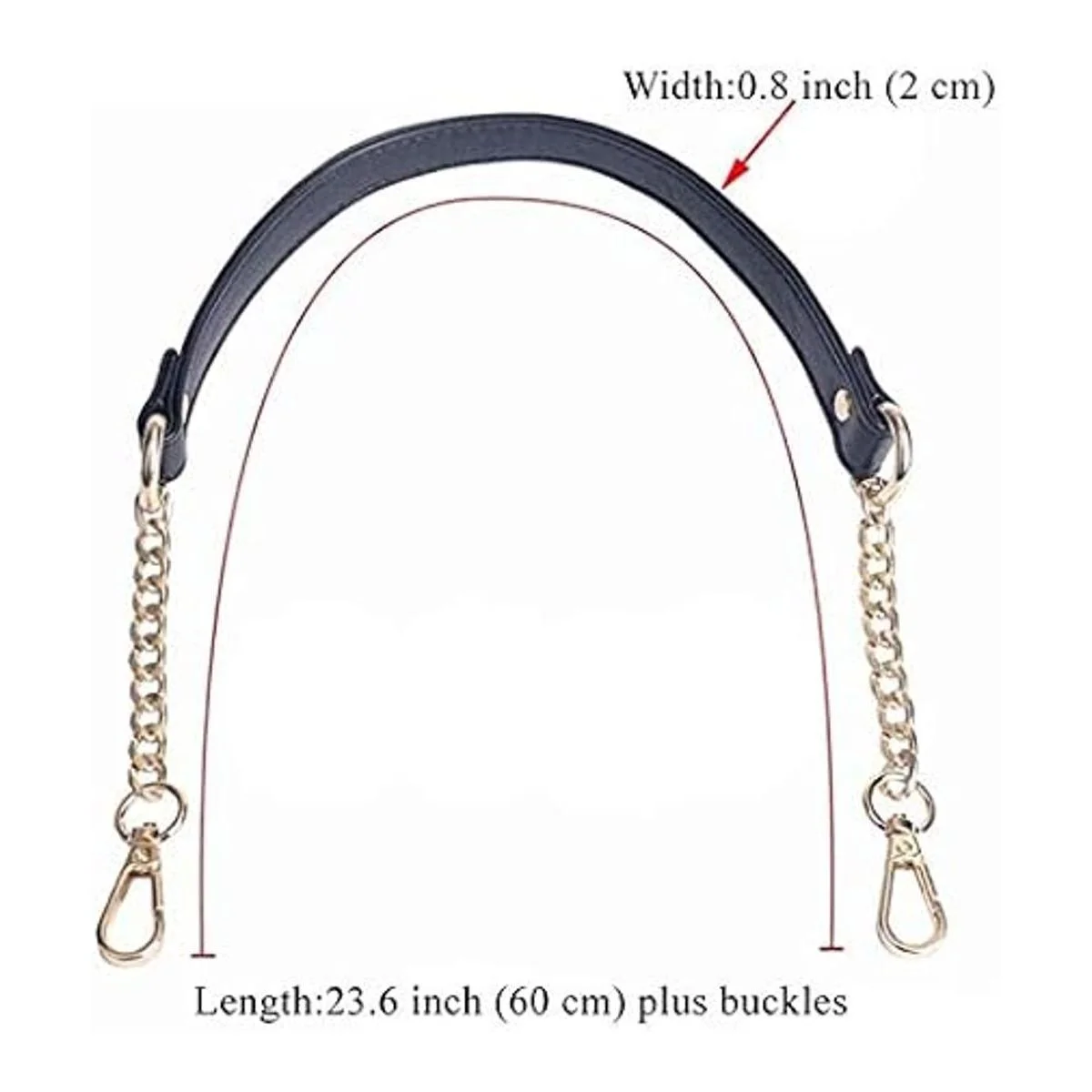 Beaulegan Asas de cadena para bolso cuero de microfibra_3