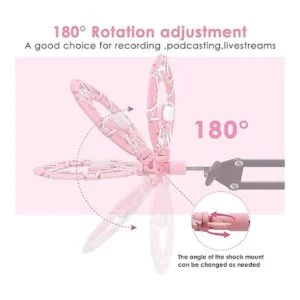 YOUSHARES Soporte de choque y filtro pop color rosa_5