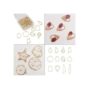 Pandahall 48 colgantes de aleación con parte trasera_7