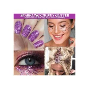 HEMOER Purpurina gruesa holográfica 12 colores de_4