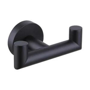 Gancho de toalla doble negro mate soporte de toalla de_1