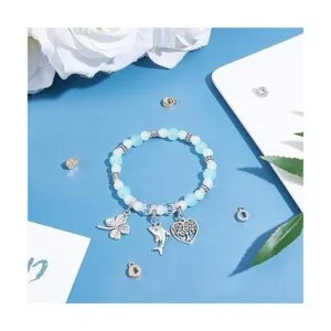 SUPERFINDINGS 20 cuentas de tubo de 2 colores dijes de_4