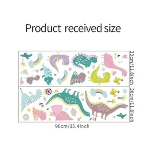 ROFARSO Coloridas calcomanías de pared de dinosaurio de_6