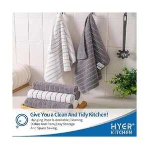 HYER KITCHEN Toallas de cocina de microfibra diseño de_5