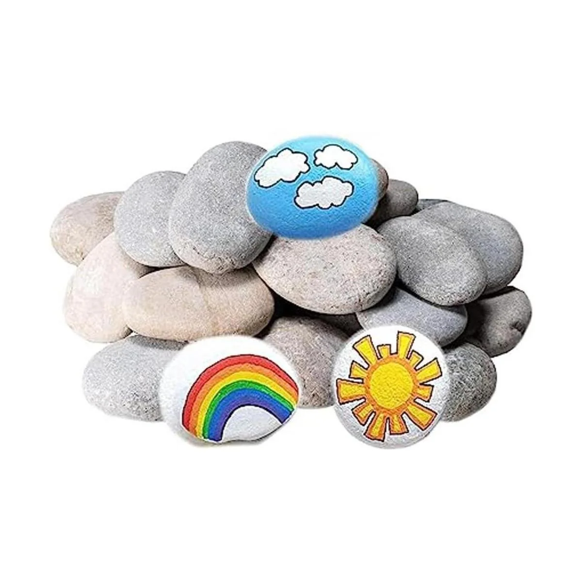 DECORKEY 24 rocas de río para pintura bricolaje y bondad_1