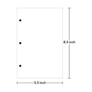 Papel en blanco de media letra perforado de 3 agujeros_2