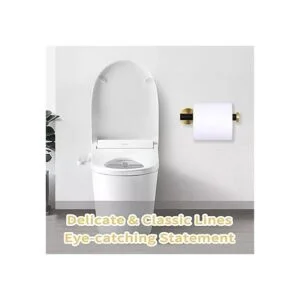 Soporte de papel higiénico negro y dorado ángulo simple_3