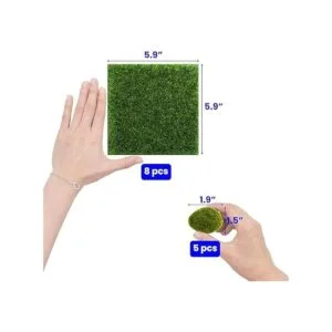 SNAIL GARDEN Hierba artificial de hada paquete de 8_4