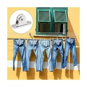 FSHIHINE Bloque de poleas de metal paquete de 4 rodillos_3