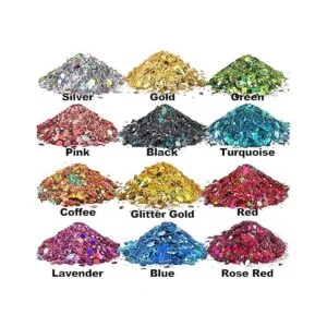 HEMOER Purpurina gruesa holográfica 12 colores de_2