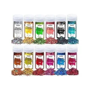 HEMOER Purpurina gruesa holográfica 12 colores de_1