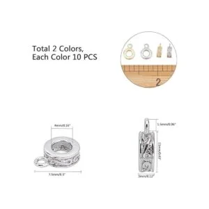 SUPERFINDINGS 20 cuentas de tubo de 2 colores dijes de_2