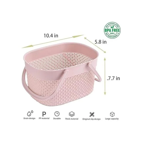 rejomiik Cesta de ducha portátil organizador de plástico_4