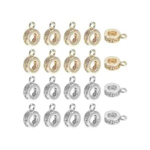 SUPERFINDINGS 20 cuentas de tubo de 2 colores dijes de_1