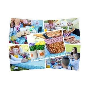 TopTableCloth Mantel cuadrado de vinilo blanco y azul a_5