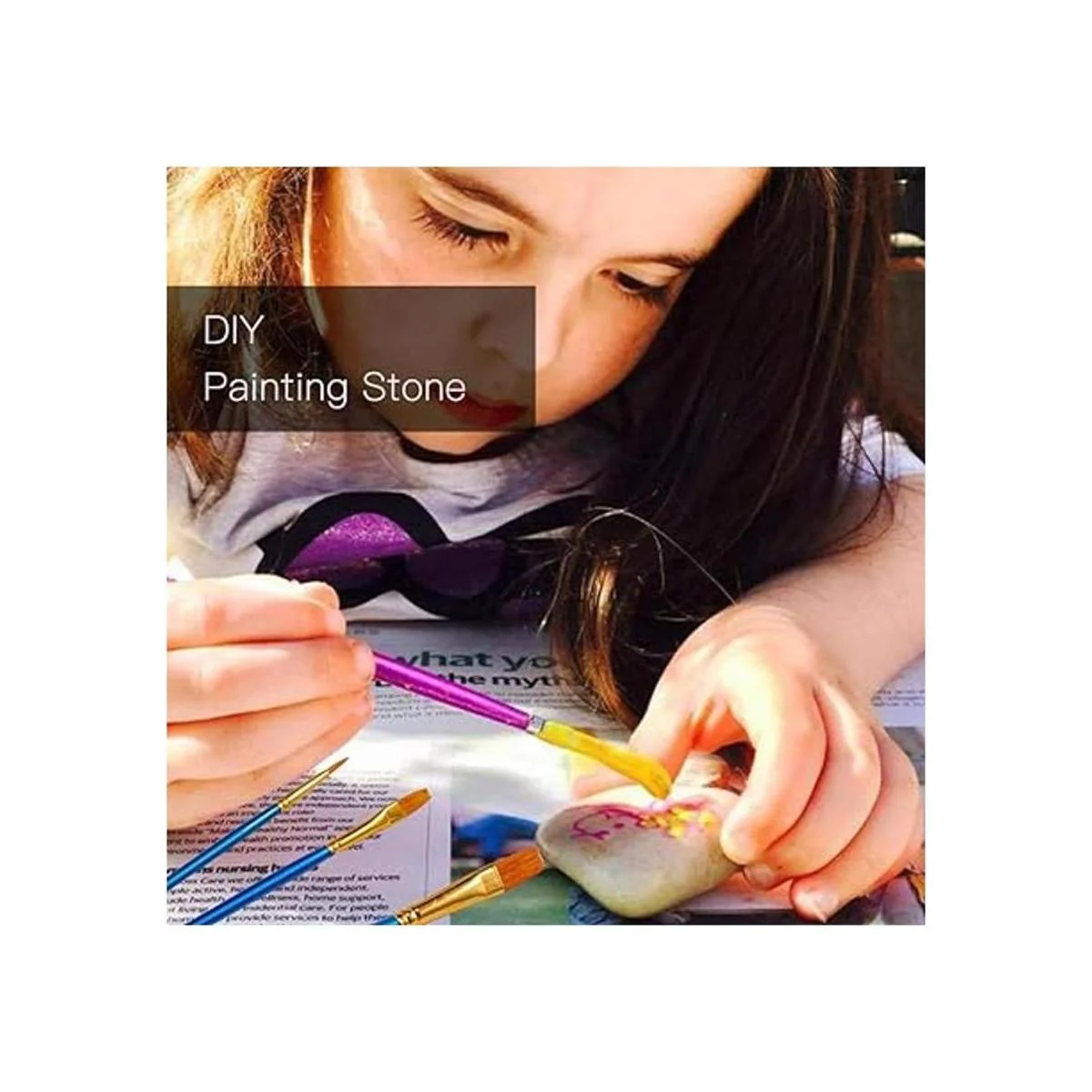 DECORKEY 24 rocas de río para pintura bricolaje y bondad_3