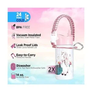 Botella de agua de unicornio a prueba de fugas 14 onzas_2