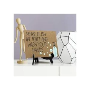 Signs ByLITA Please Flush The Toilet and Wash Your Hands_2