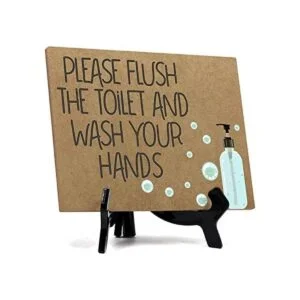 Signs ByLITA Please Flush The Toilet and Wash Your Hands_1