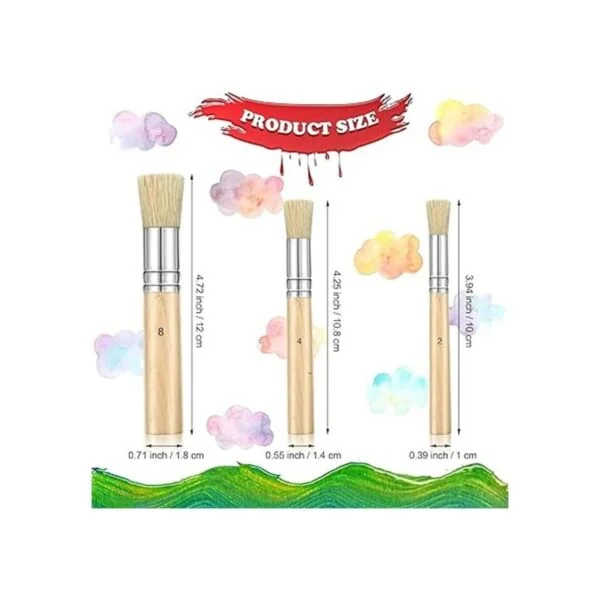 Pinceles de madera para plantilla natural pinceles mango_2