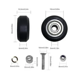 Afunta 10 ruedas de plástico grandes con rodamientos_3