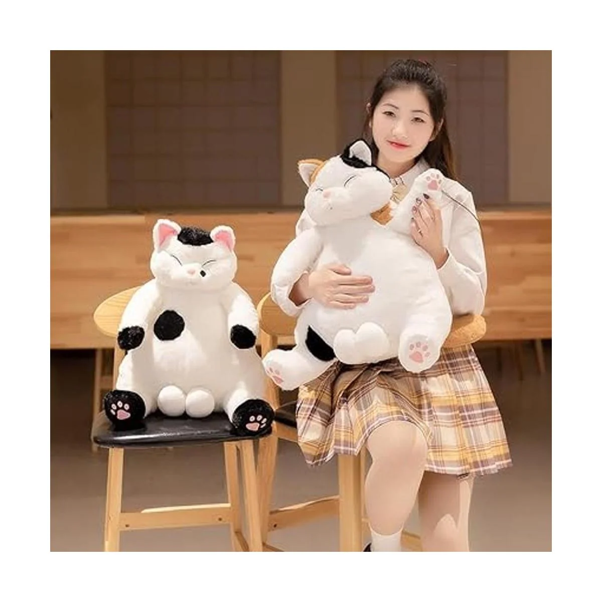 OOPSHANA Almohadas de animales de peluche para gatos_3