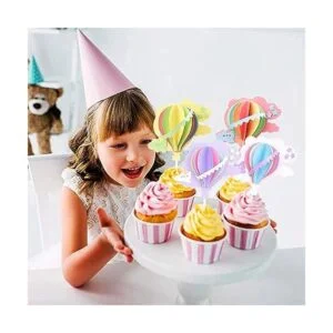 12 piezas 3D globo de aire caliente decoración de_5