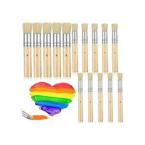 Pinceles de madera para plantilla natural pinceles mango_1