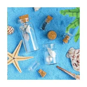 Sherli 45 mini botellas de vidrio con 50 tornillos para_7