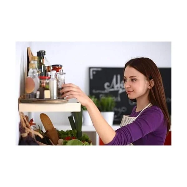 Organizador Lazy Susan de madera de acacia de 9 pulgadas_3