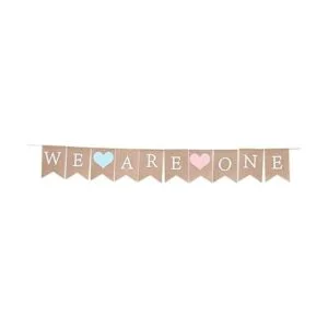 Banner de gemelos para 1er cumpleaños We Are One Banner_2