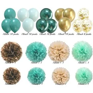 Decoraciones de fiesta verde menta suministros de fiesta_2