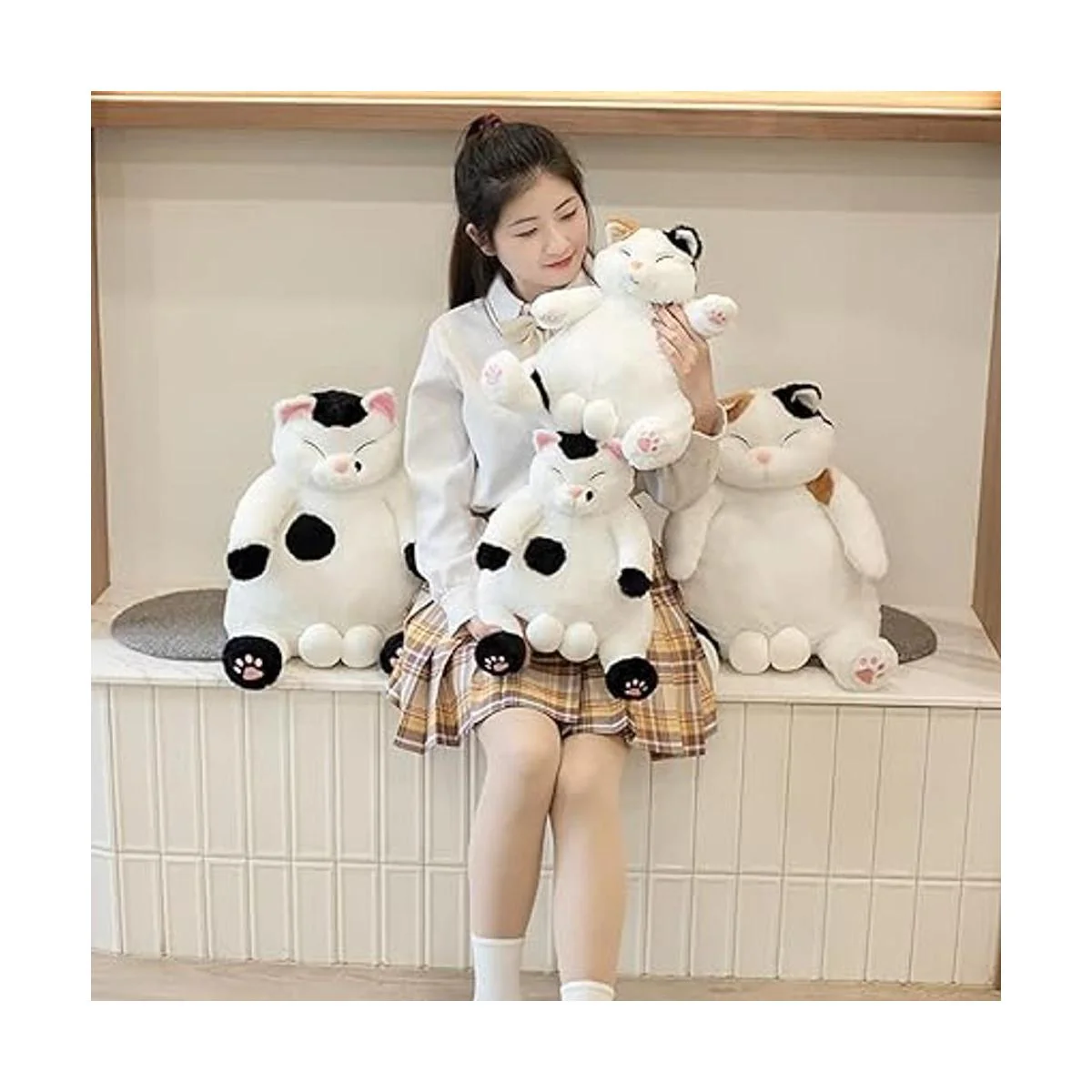 OOPSHANA Almohadas de animales de peluche para gatos_7