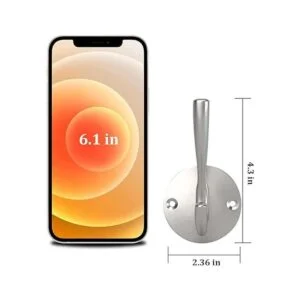 Ganchos de níquel cepillado paquete de 2 ganchos de baño_6